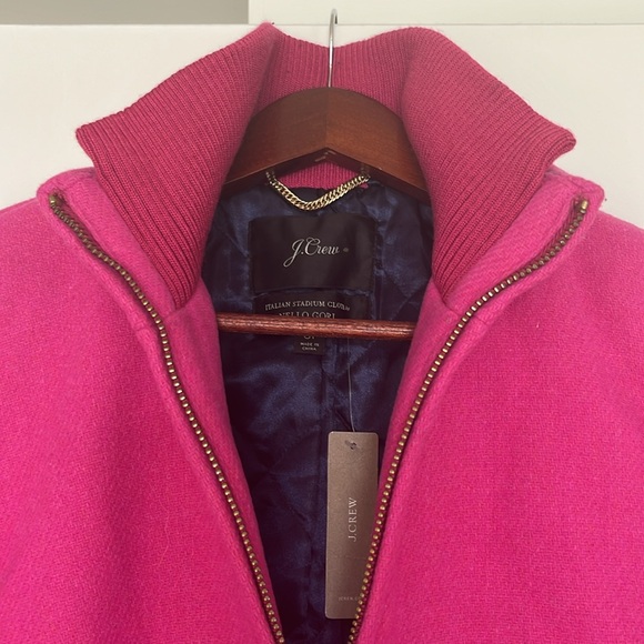 J. Crew Hot Pink Italian Wool Coat - Picture 2 of 6